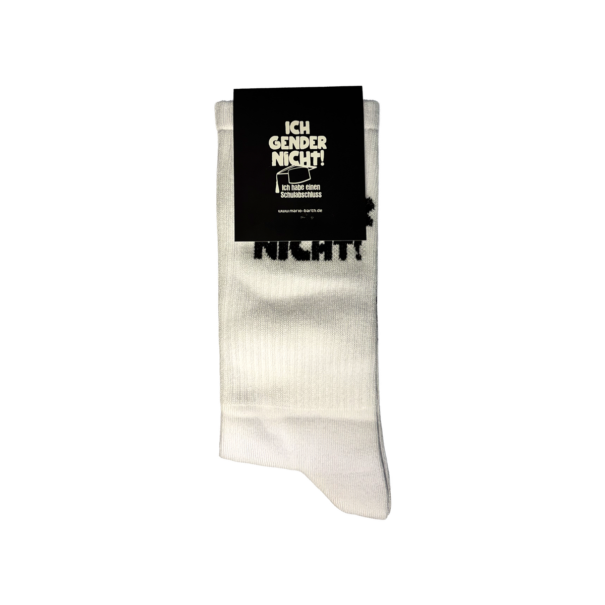 Socken - Ich gender nicht, ich habe einen Schulabschluss, weiss