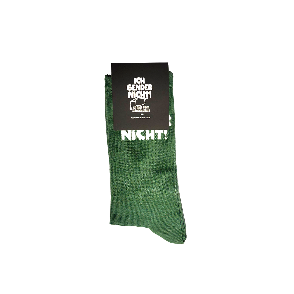 Socken - Ich gender nicht, ich habe einen Schulabschluss, grün