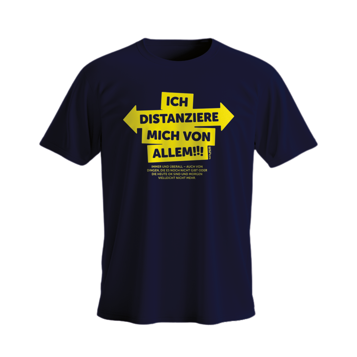 Männer Shirt - Ich distanziere mich von allem, navy