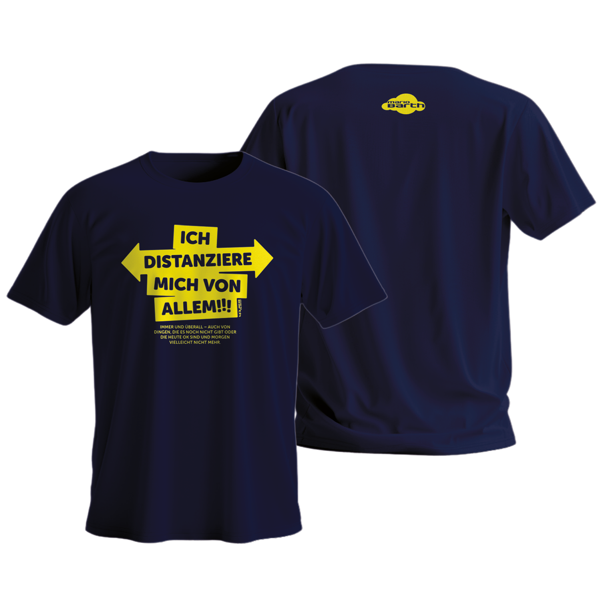 Männer Shirt - Ich distanziere mich von allem, navy