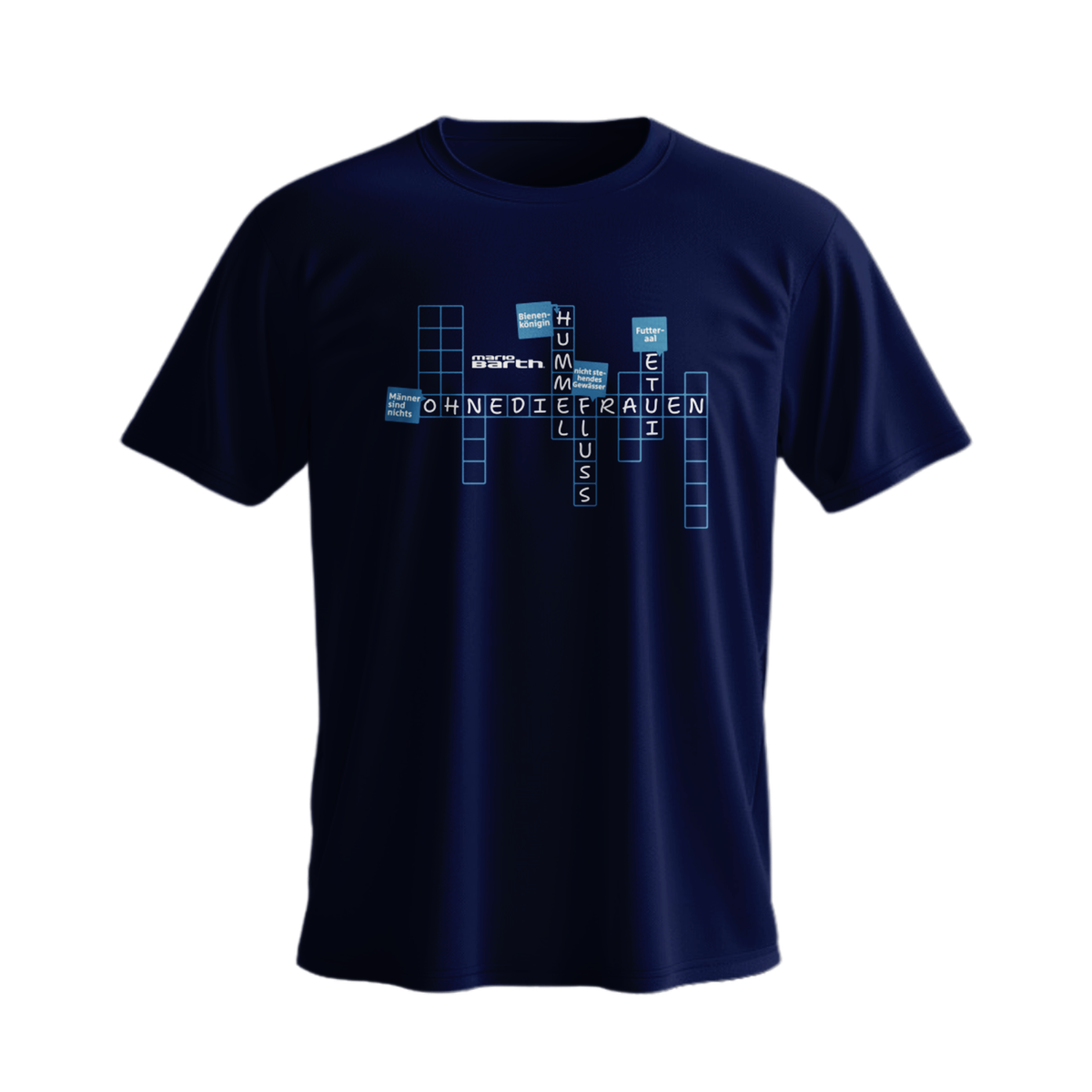 Männer Shirt - Kreuzworträtsel, navy