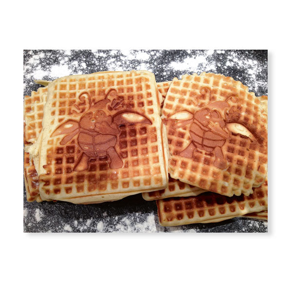 Waffeleisen - Brüllkäfer (mit 3D-Logo Backform)