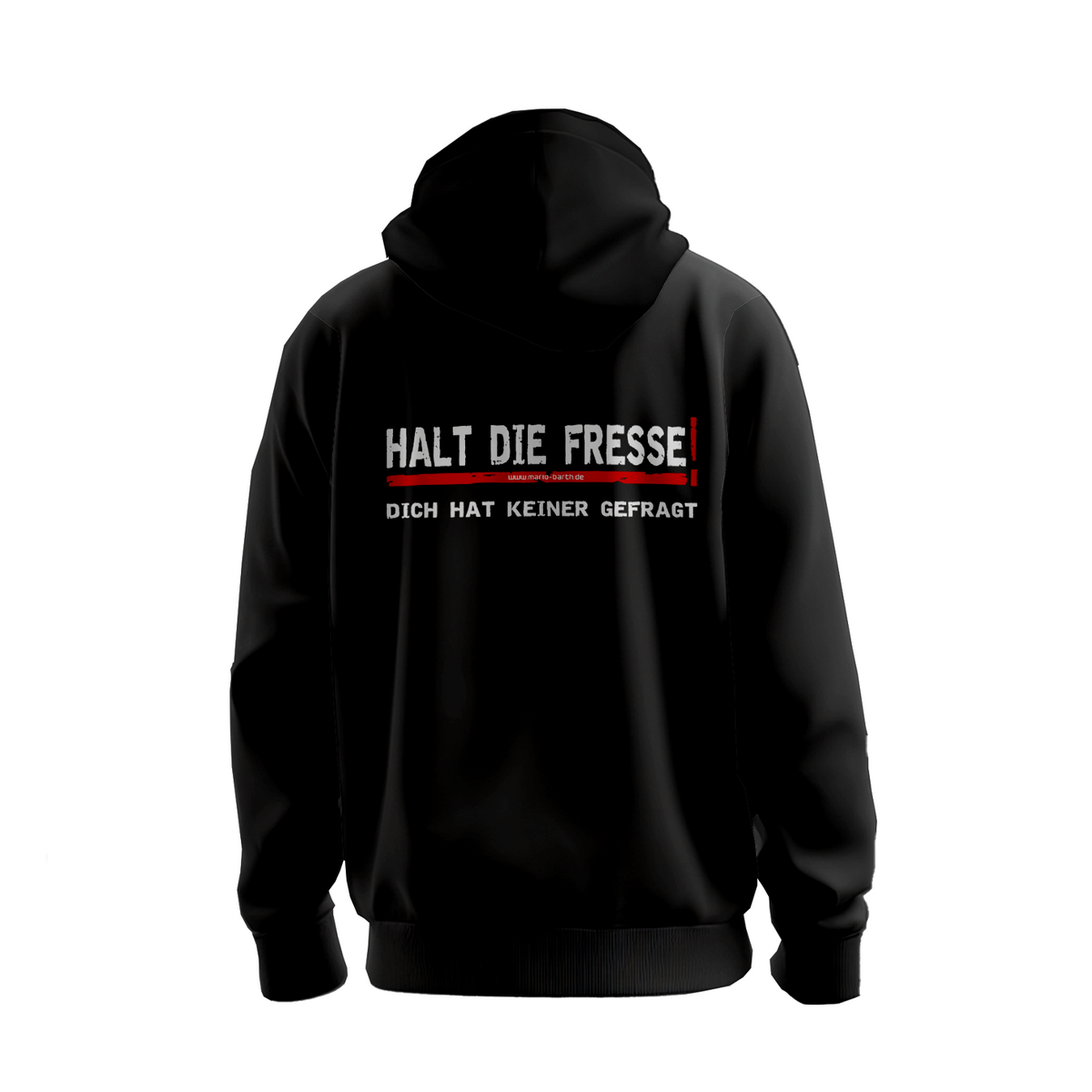 Kapuzen-Zip-Sweater (unisex) - Halt die Fresse