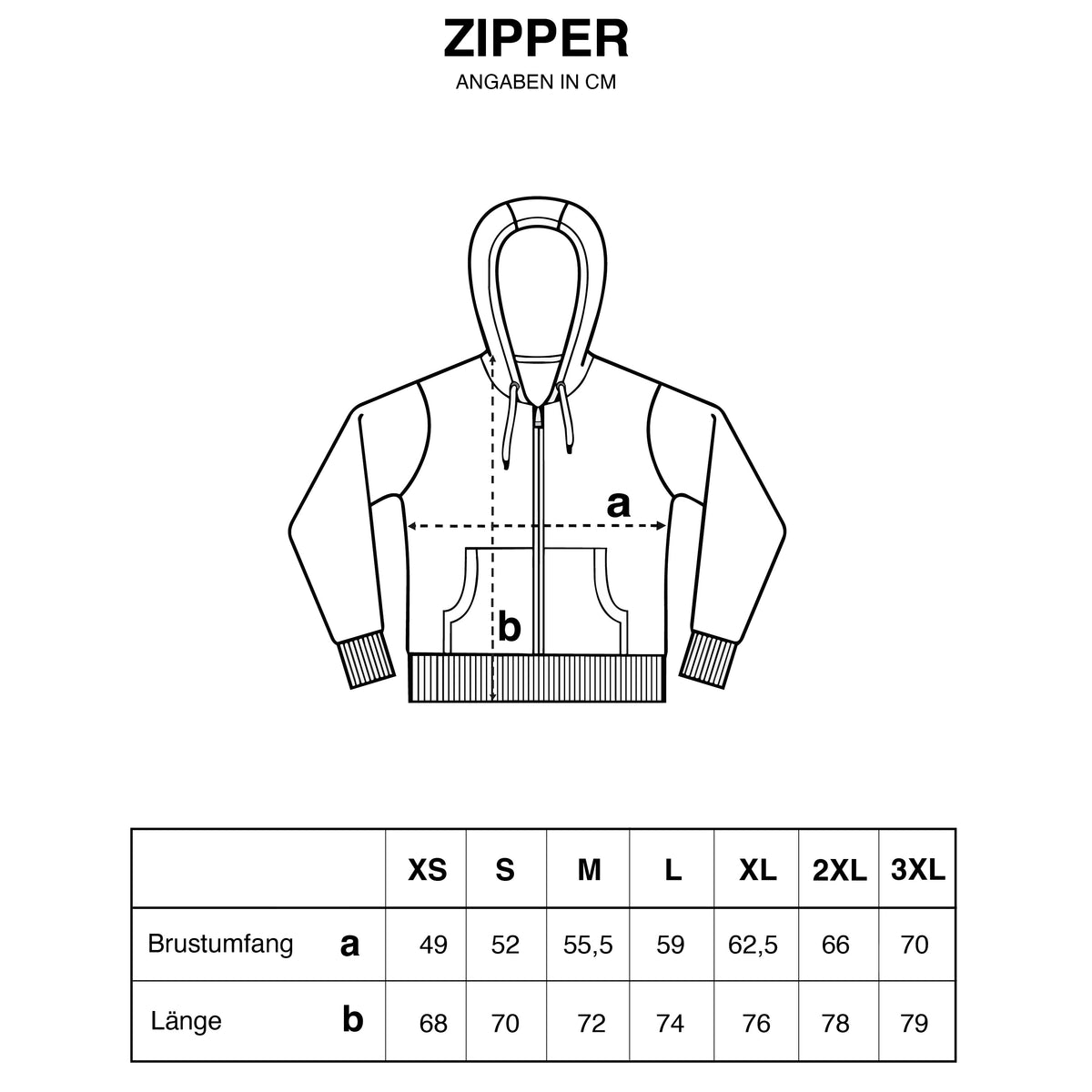 Kapuzen-Zip-Sweater (unisex) - Halt die Fresse